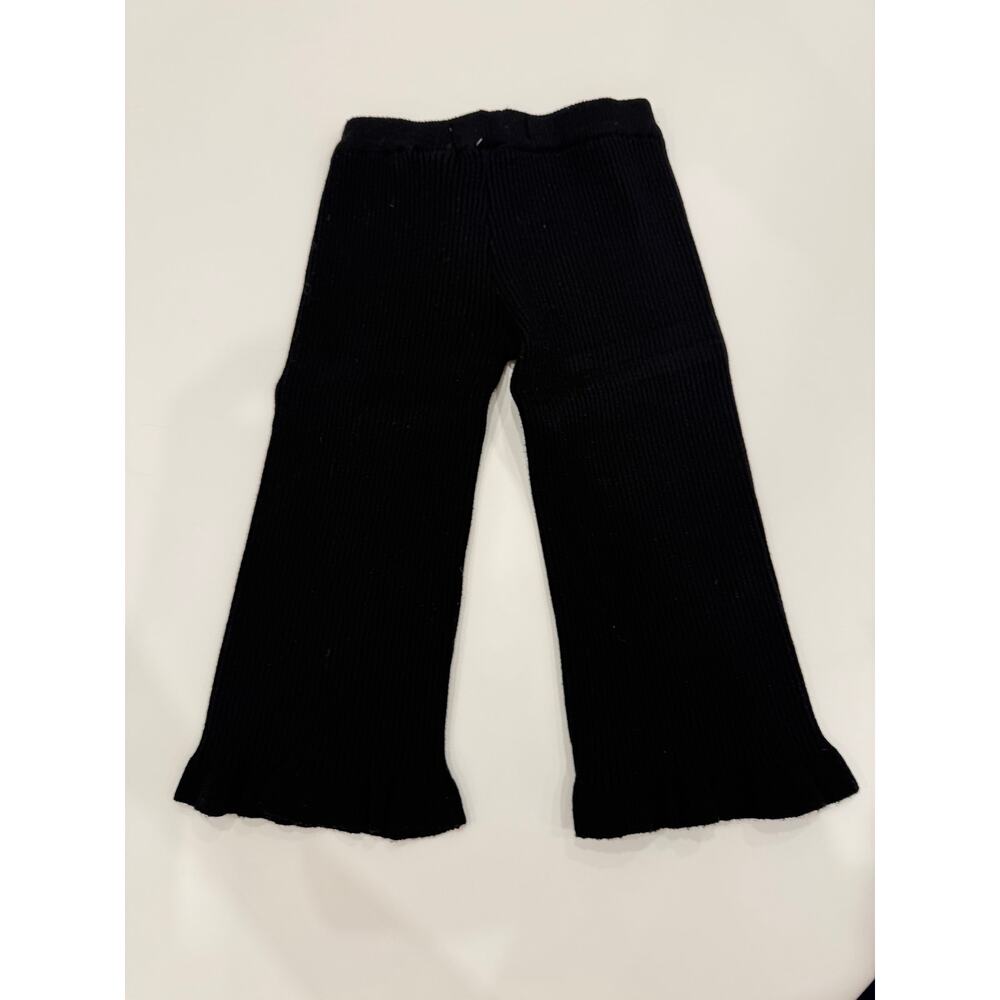 Zara - Toddler Girl Black Flarred Legging - 4T